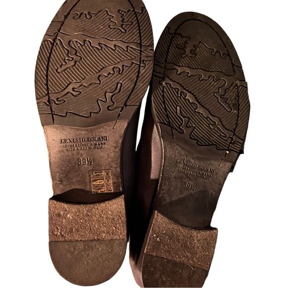 Ernesto Dolani Soft Gray Leather Back Zip Italian Designer Booties Women 39.5 - Picture 8 of 9